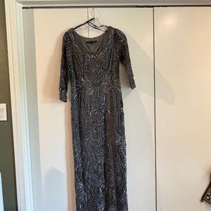 Sue Wong Gray/Silver Evening Gown